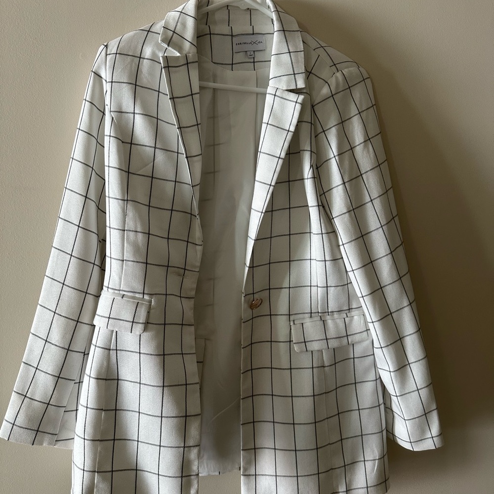 Chriselle X J.o.a. Plaid Blazer Size S L43511. Met Gala inspired!! - Picture 7 of 7